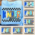 Checkered Grade Level Teacher Tee | Pre-K, Kindergarten, 1st–5th Grade Teacher Shirt