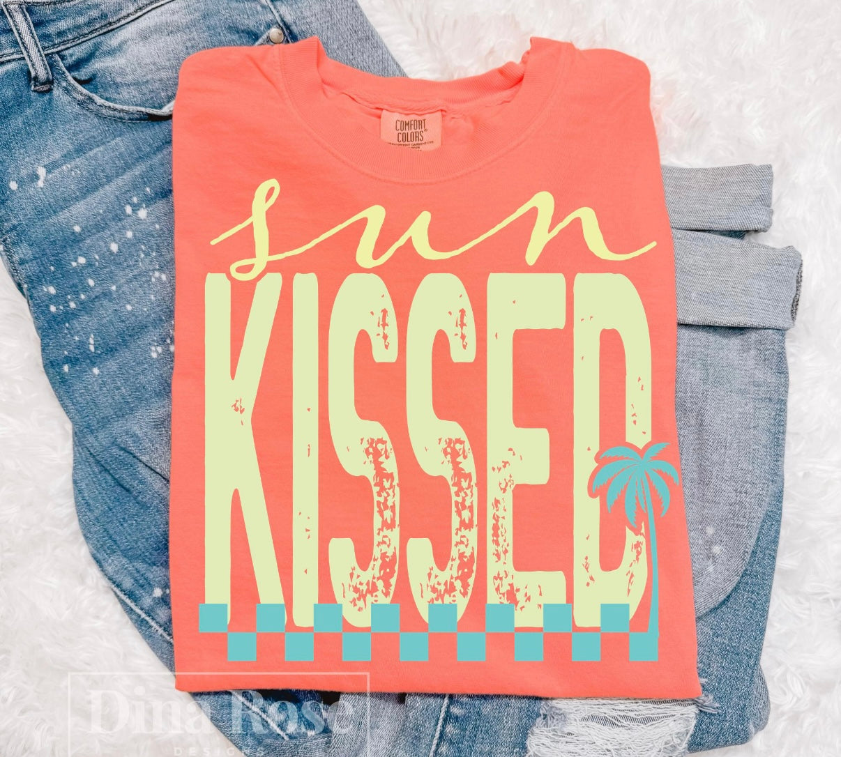 Sun Kissed Graphic Tee | Retro Summer Shirt | Beach Vacation Tee | Comfort Colors Summer Vibes Shirt