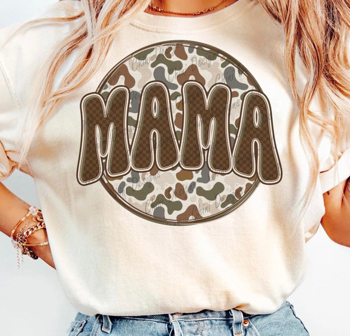 Camo Mama Graphic Tee | Trendy Mom Shirt | Neutral Western Mama Tee | Everyday Comfort Colors T-Shirt