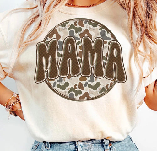Camo Mama Graphic Tee | Trendy Mom Shirt | Neutral Western Mama Tee | Everyday Comfort Colors T-Shirt