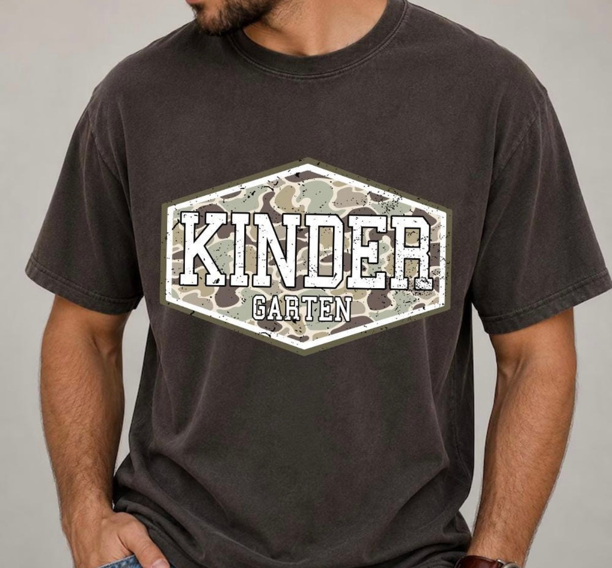 Retro Camo Grade Level Teacher Tee | Pre-K, Kindergarten, 1st, 2nd, 3rd & 4th Grade Teacher Shirt