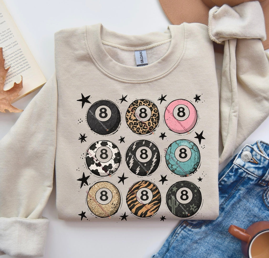 Lucky 8 Ball Graphic Tee | Retro Western & Cowgirl Inspired Shirt | Trendy Boutique Style Tee