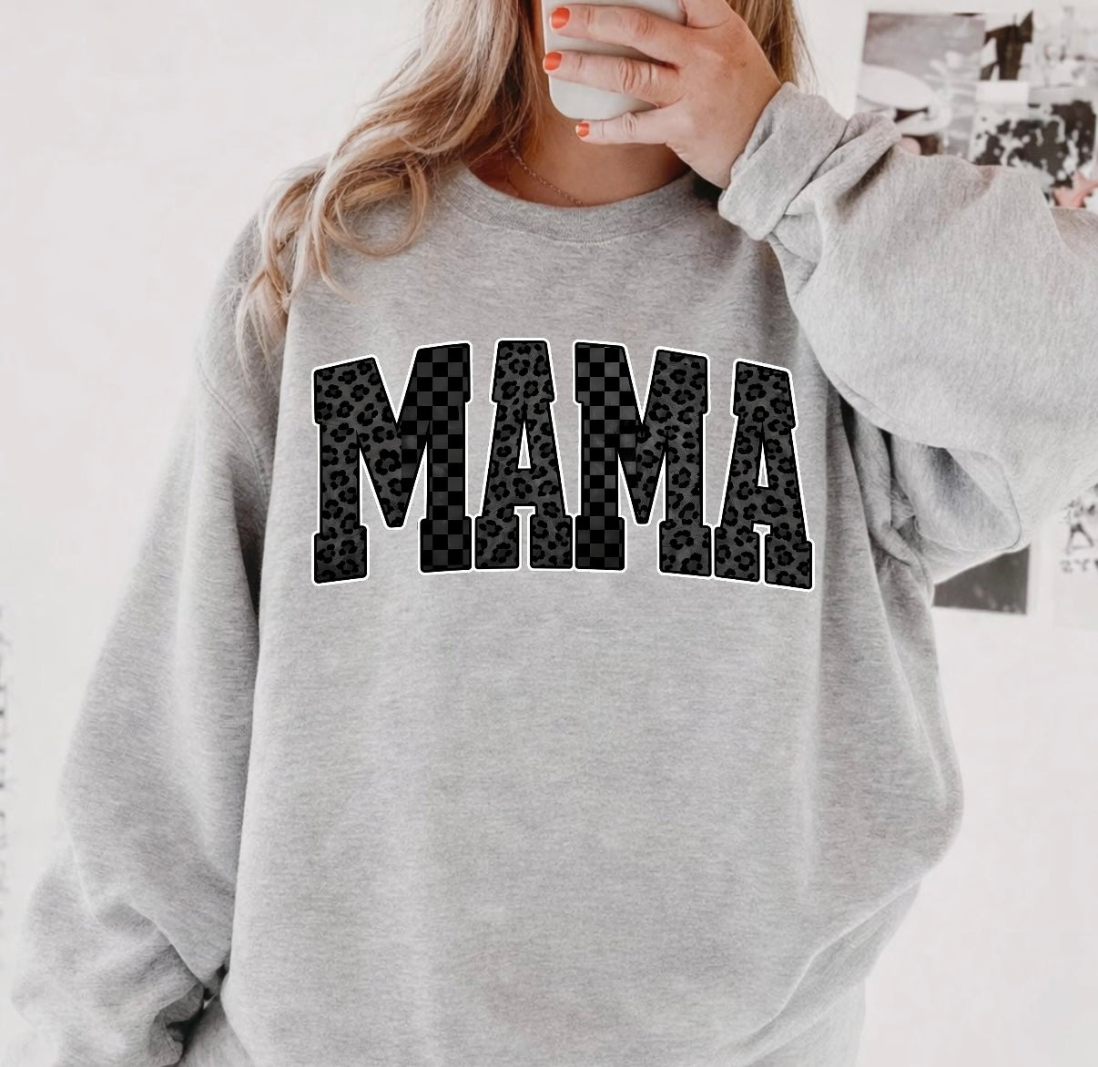 Black Leopard Mama Tee | Custom Mama Graphic Shirt | Available on Any Color Tee