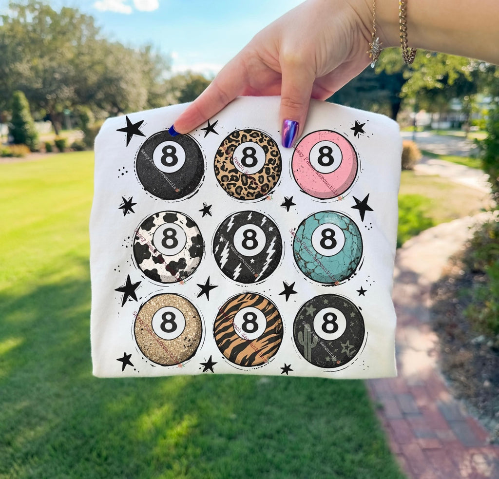 Lucky 8 Ball Graphic Tee | Retro Western & Cowgirl Inspired Shirt | Trendy Boutique Style Tee