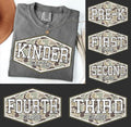 Retro Camo Grade Level Teacher Tee | Pre-K, Kindergarten, 1st, 2nd, 3rd & 4th Grade Teacher Shirt