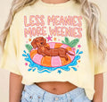 Less Meanies More Weenies Dachshund Summer Tee | Funny Wiener Dog Shirt | Dog Lover Graphic Tee