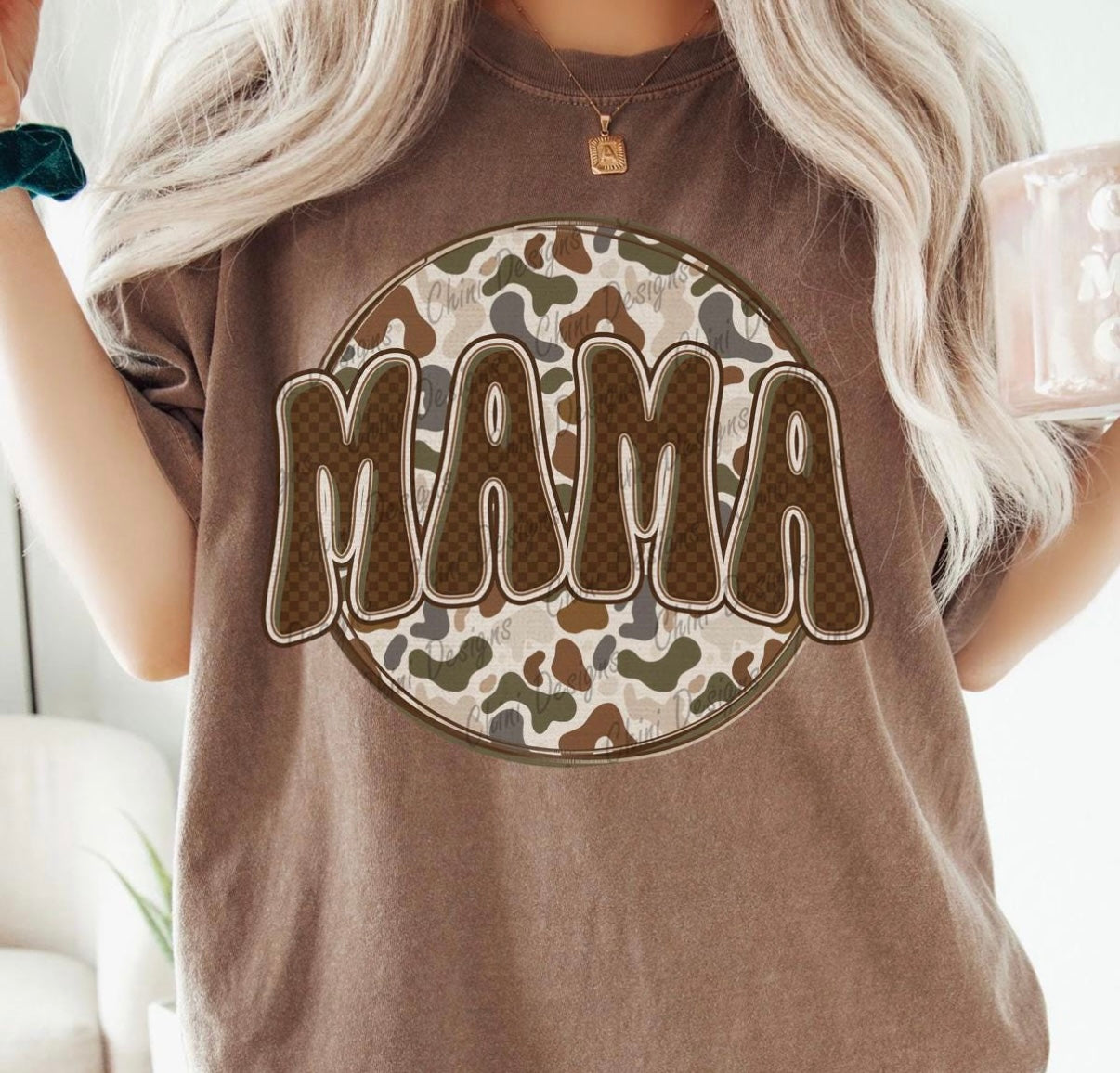 Camo Mama Graphic Tee | Trendy Mom Shirt | Neutral Western Mama Tee | Everyday Comfort Colors T-Shirt