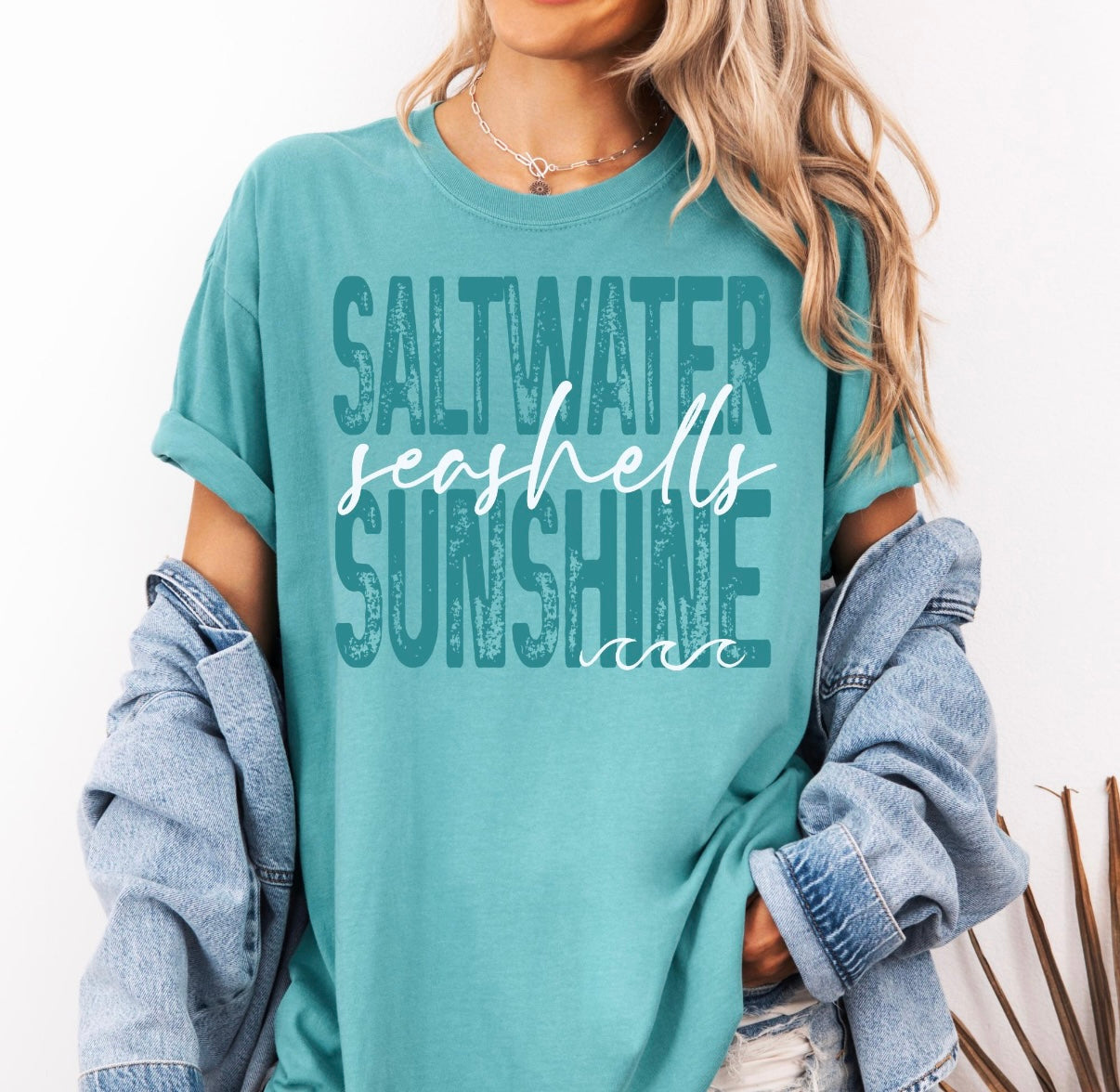 Saltwater Sunshine Graphic Tee | Beach Lover Shirt | Coastal Summer Tee | Ocean Vibes Shirt